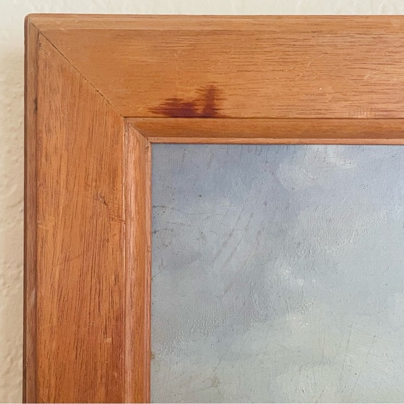 Vintage Original Dutch Oil on Board Painting Wood Frame~ 19”x 14” - Picture 6 of 11